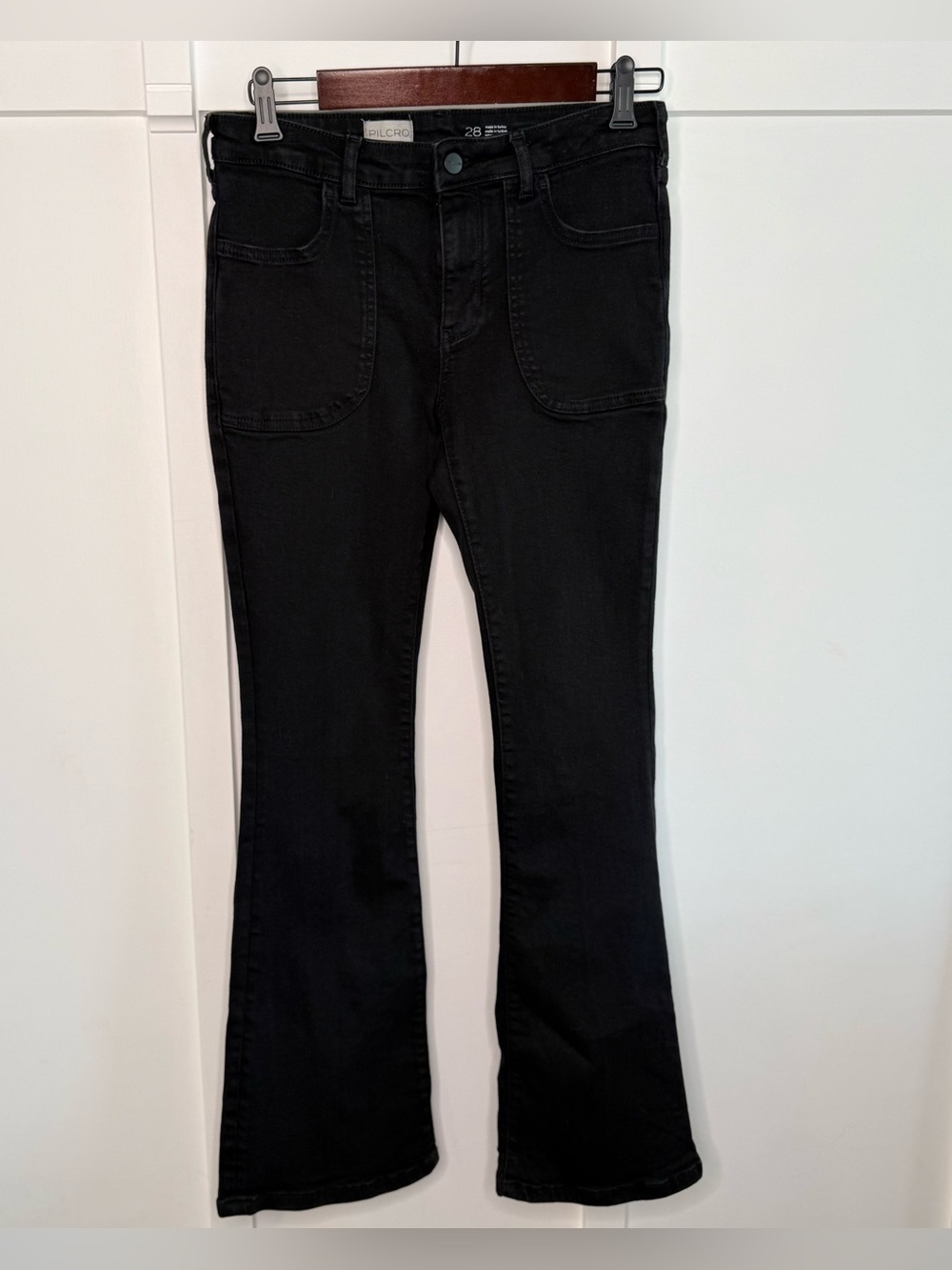 Pilcro Flared Jeans Black Size 28
